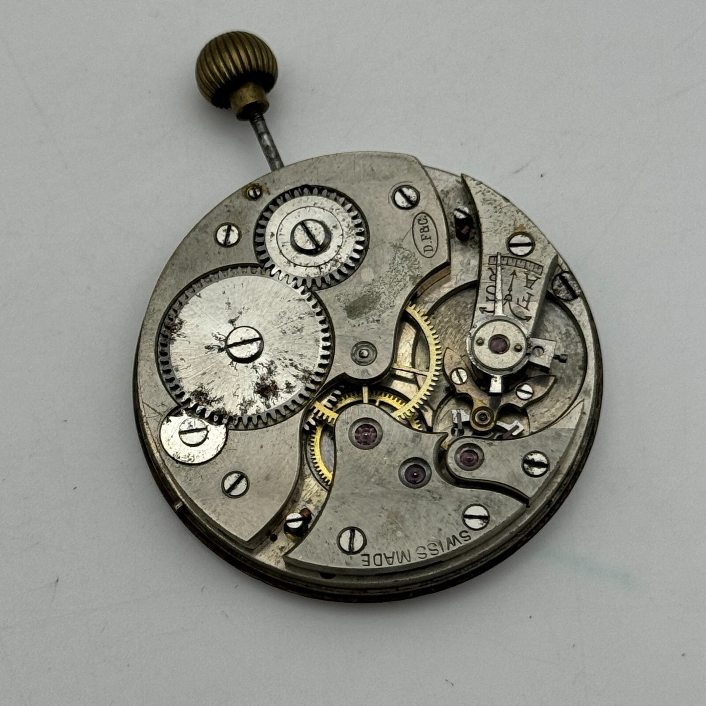 42.9mm Open Face E Grimes & Co Dimier Freres & Cie DF&C Pocket Watch Movement