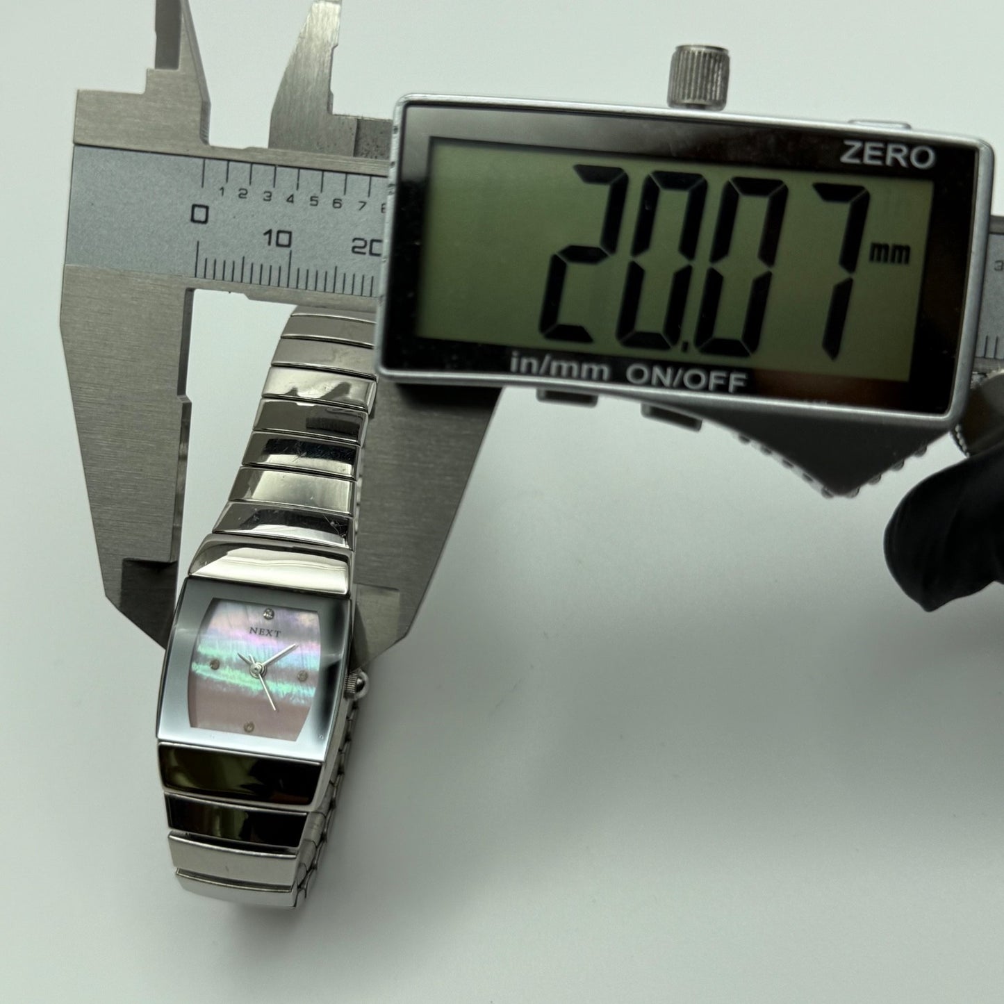 Ladies Next Quartz Watch ICW Pink Dial Steel Expandable Strap 20mm Working