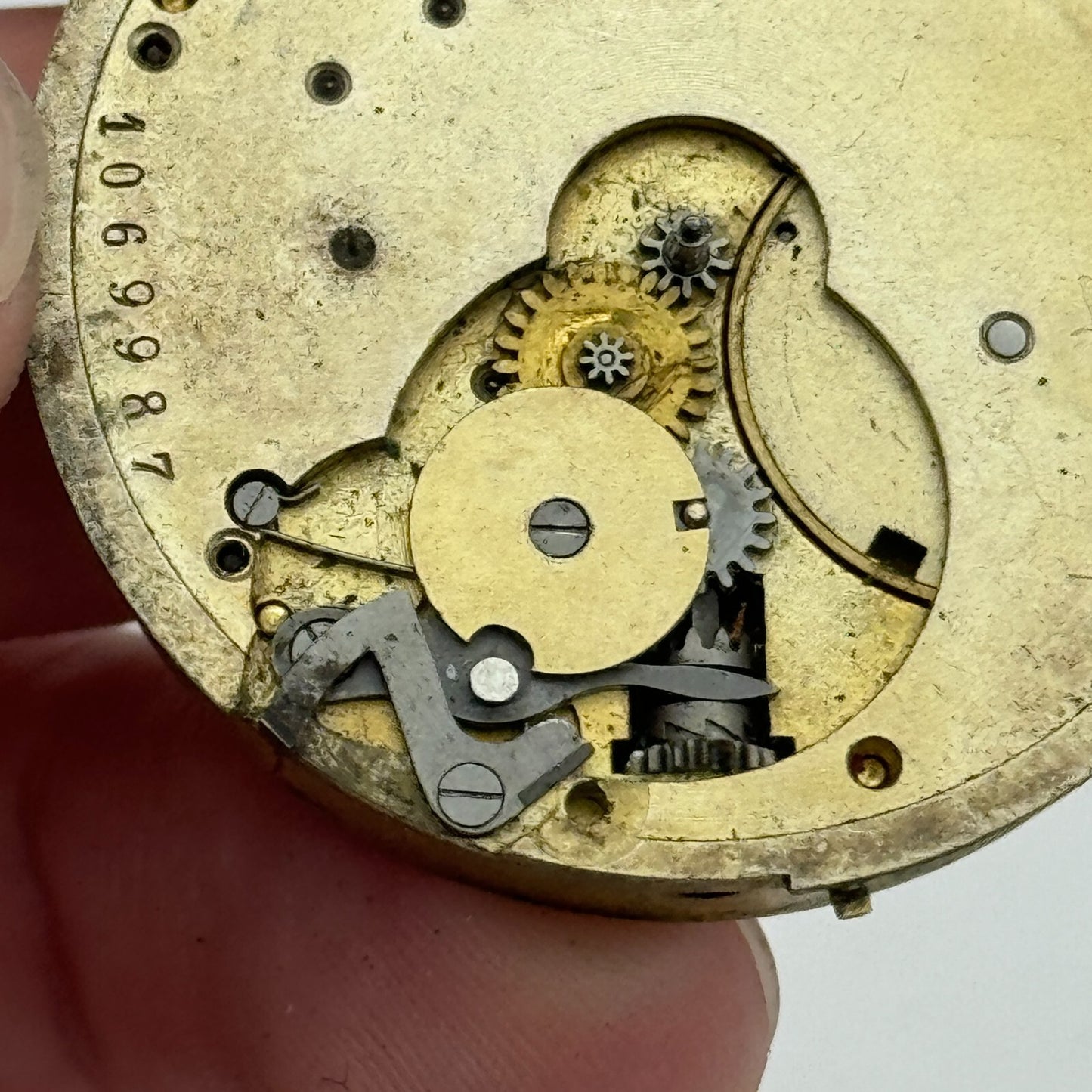40.6mm Antique Patent 16831 Possible Longines Pocket Watch Movement PARTS SPARES