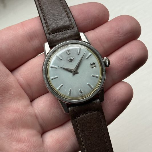 Working Fortis ETA 1093 Watch Manual Wind Swiss Date Window Vintage Mens 34mm