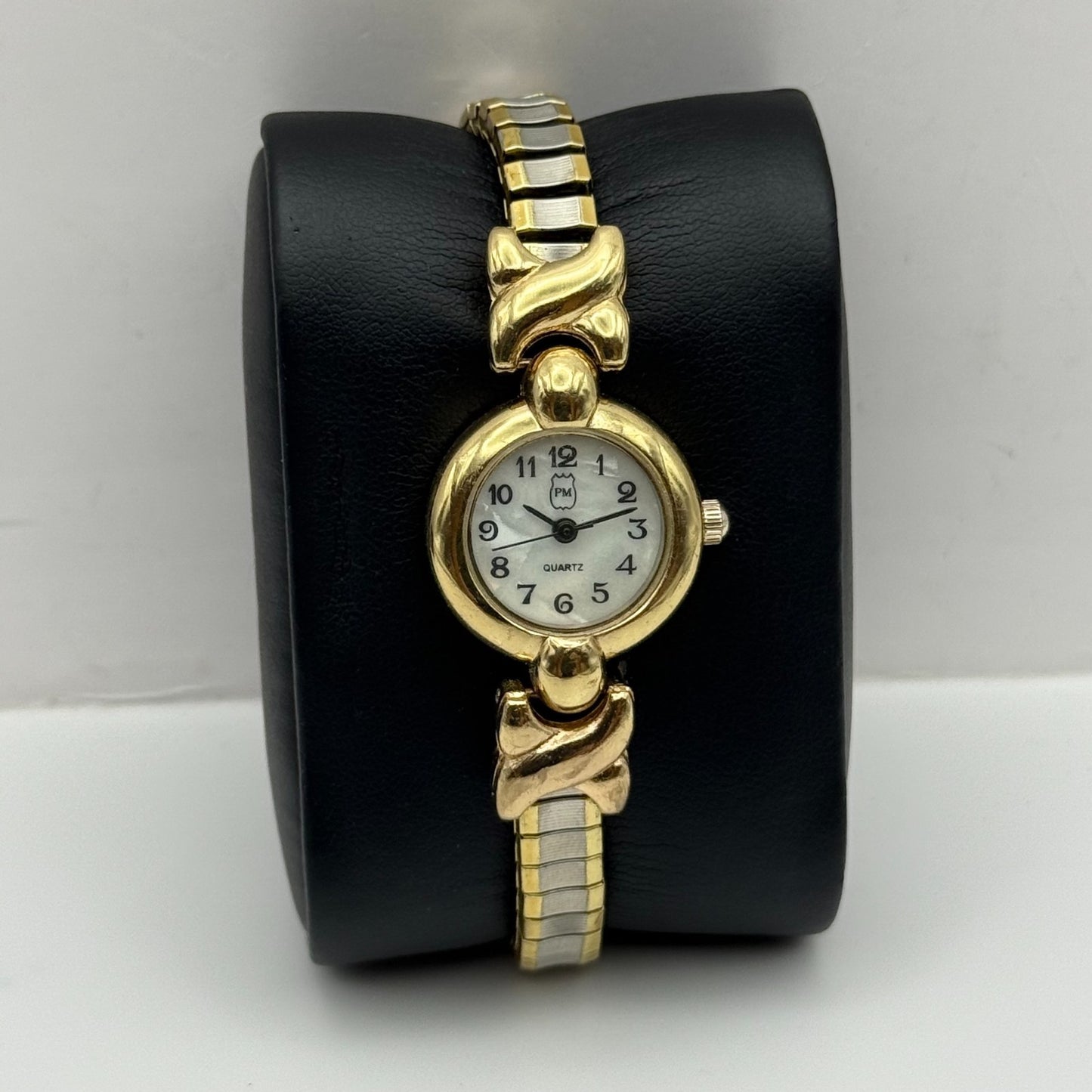 21mm Working Ladies Two Tone Philip Mercier S565S Quartz Watch Expandable Strap
