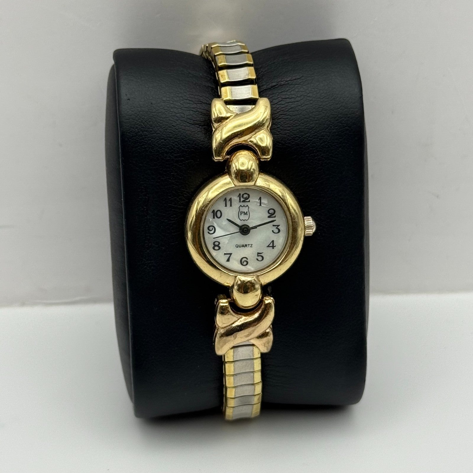 21mm Working Ladies Two Tone Philip Mercier S565S Quartz Watch Expandable Strap