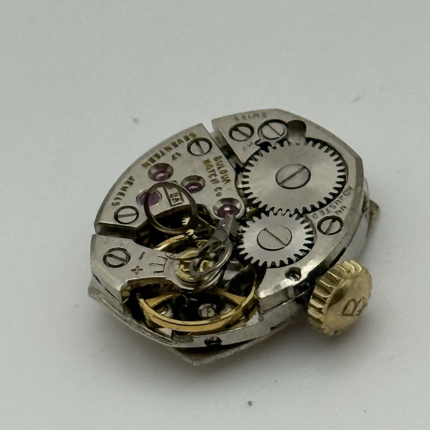 13.2mm Vintage Ladies Bulova 5BA Manual Wind Swiss Watch Movement PARTS REPAIR