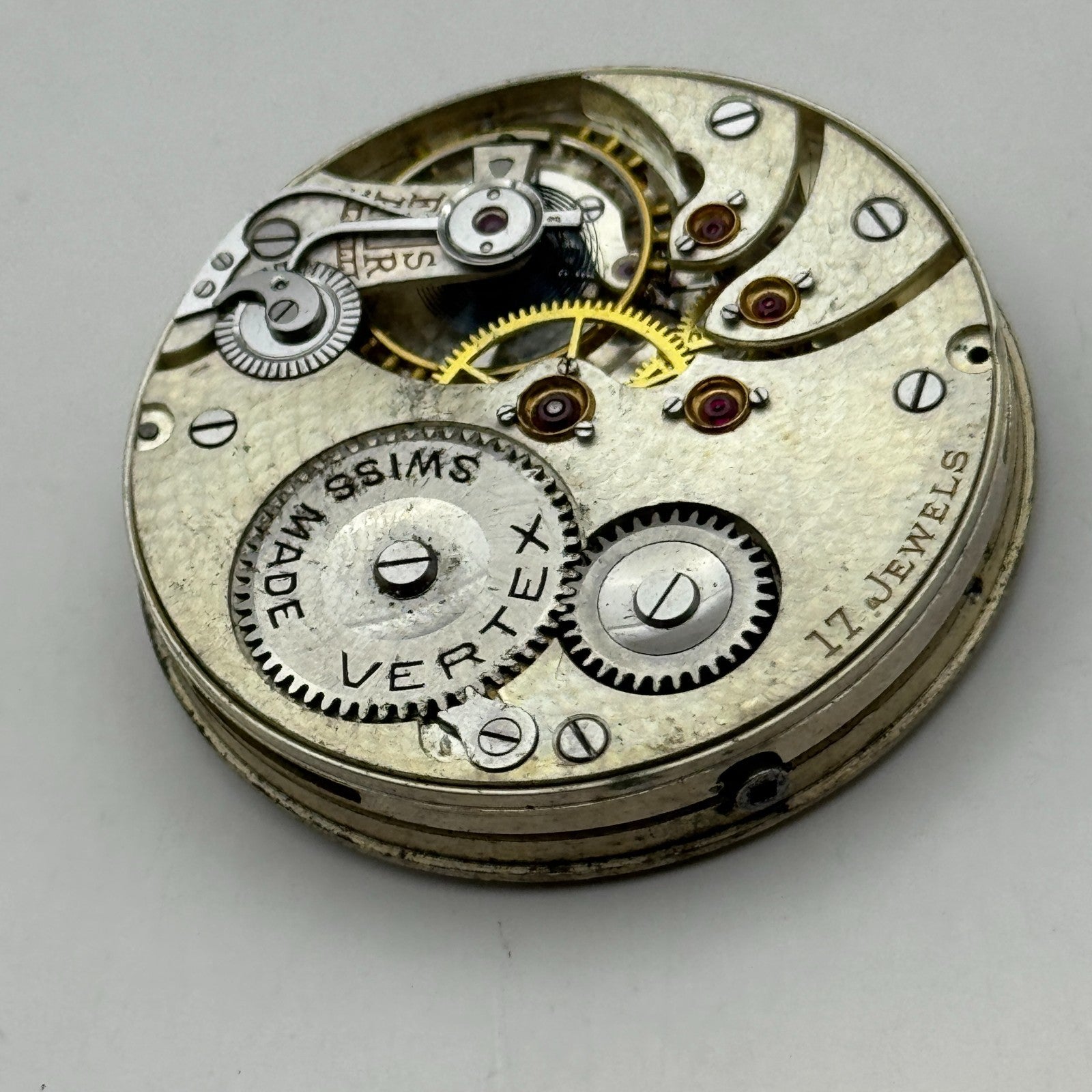 High Grade Vertex Pocket Watch Movement Hunter Jays Essex Parts 43mm