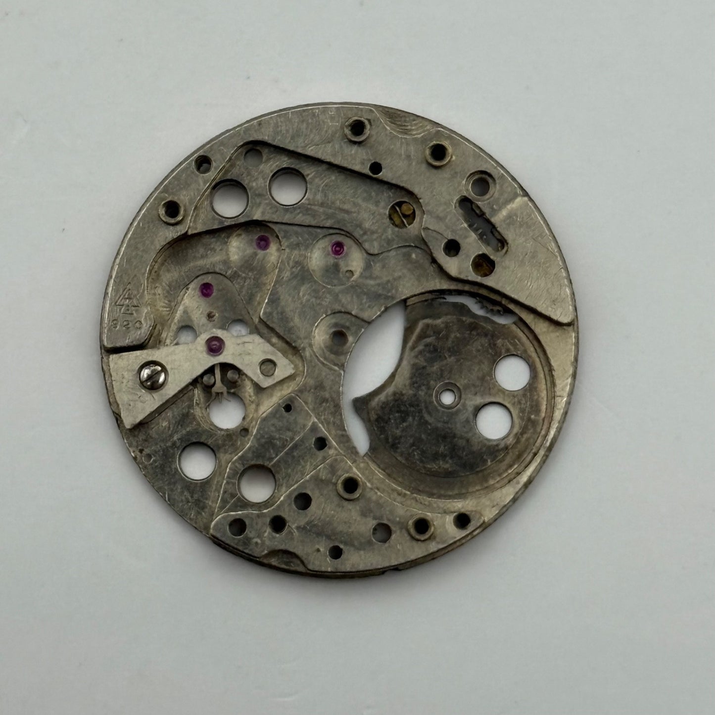 Amida 920 Watch Movement Main Plate Manual Wind Vintage Swiss Parts 26.9mm