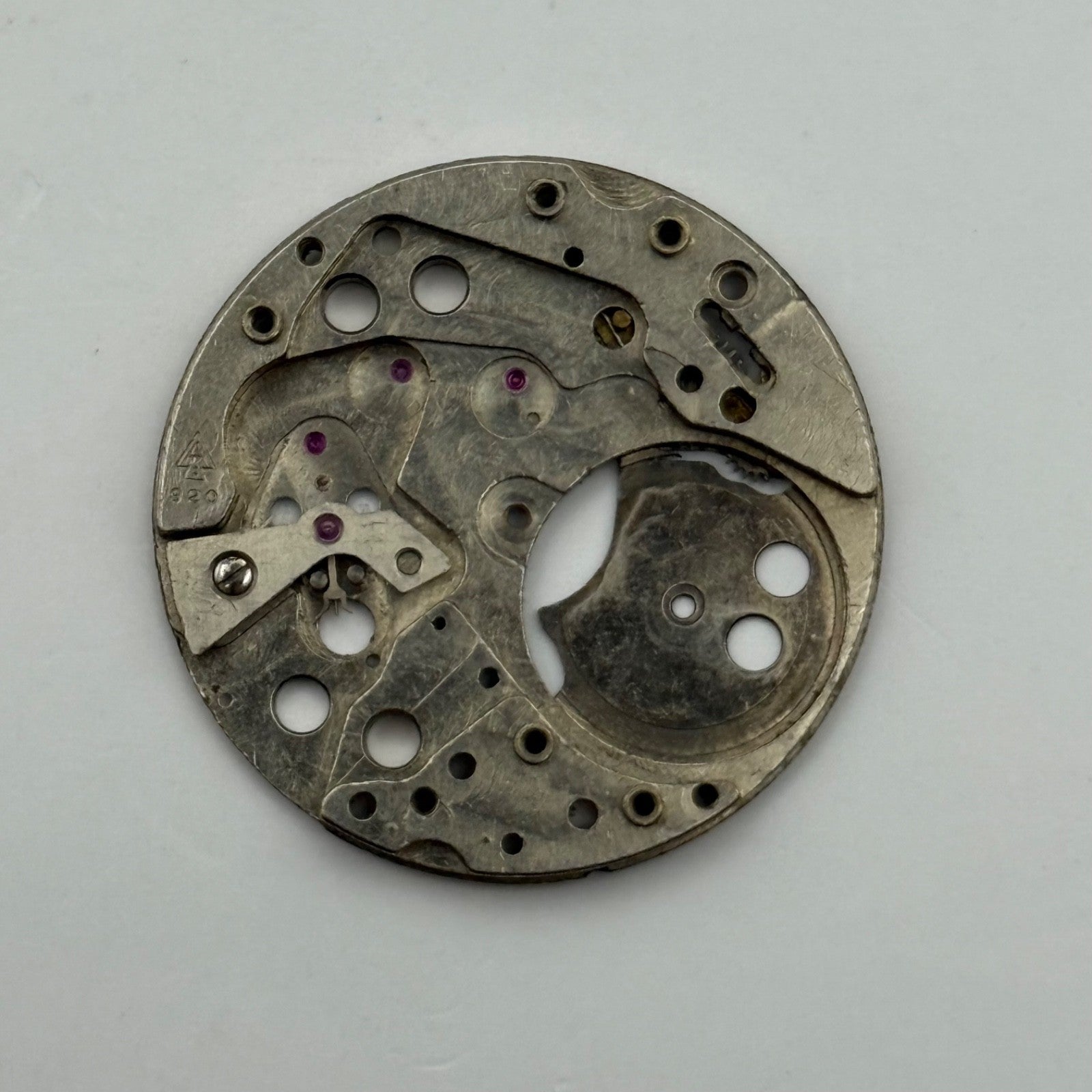 Amida 920 Watch Movement Main Plate Manual Wind Vintage Swiss Parts 26.9mm
