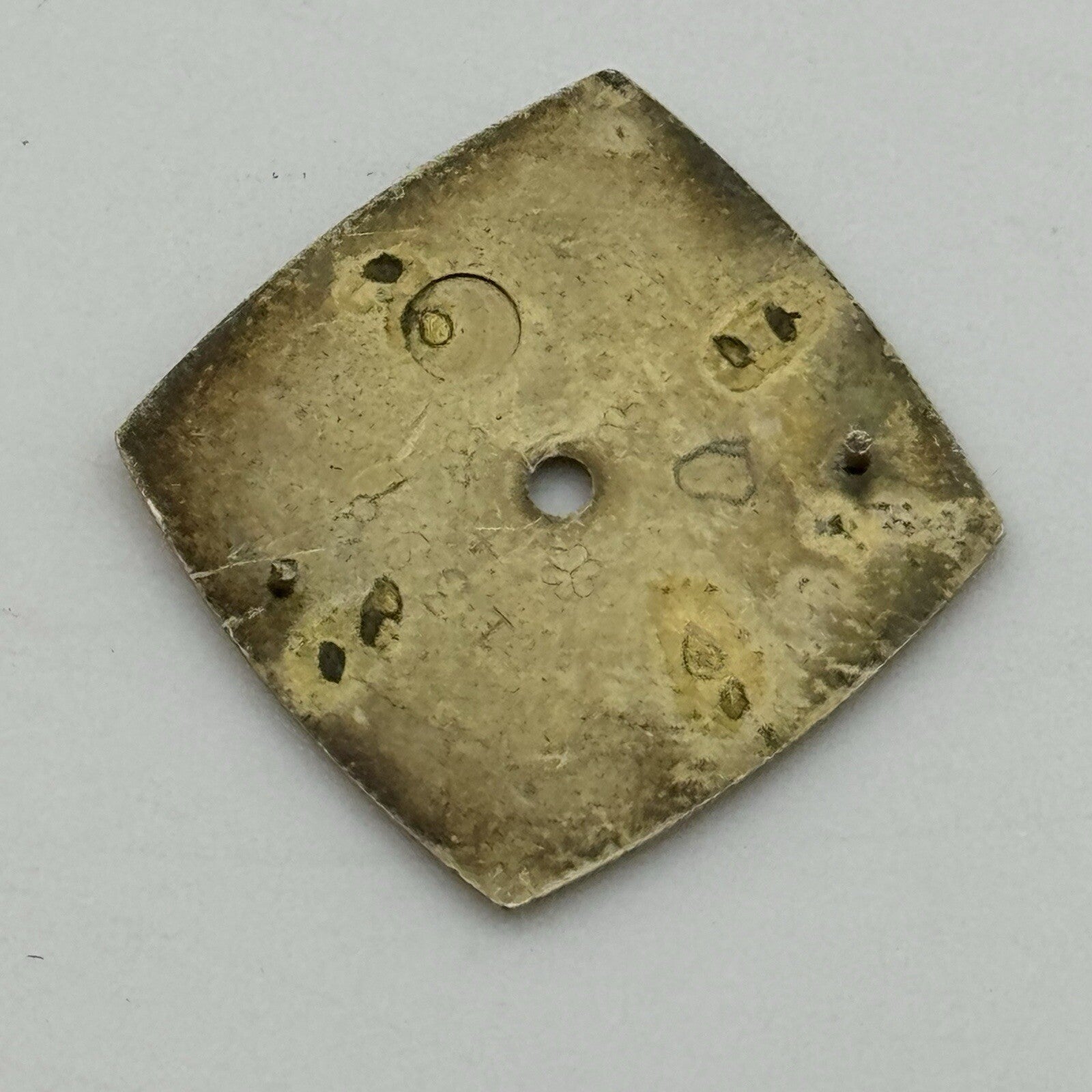17.5mm Vintage Square Omega Geneve Ladies Gold Tone Wristwatch Dial Spares Parts