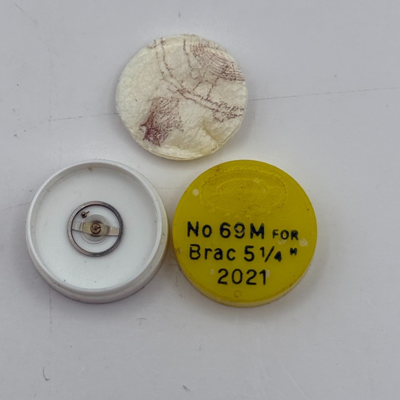 Brac 2021 Balance Wheel Complete And Spring  5¼’’’ 69 M Watch Movement Parts 