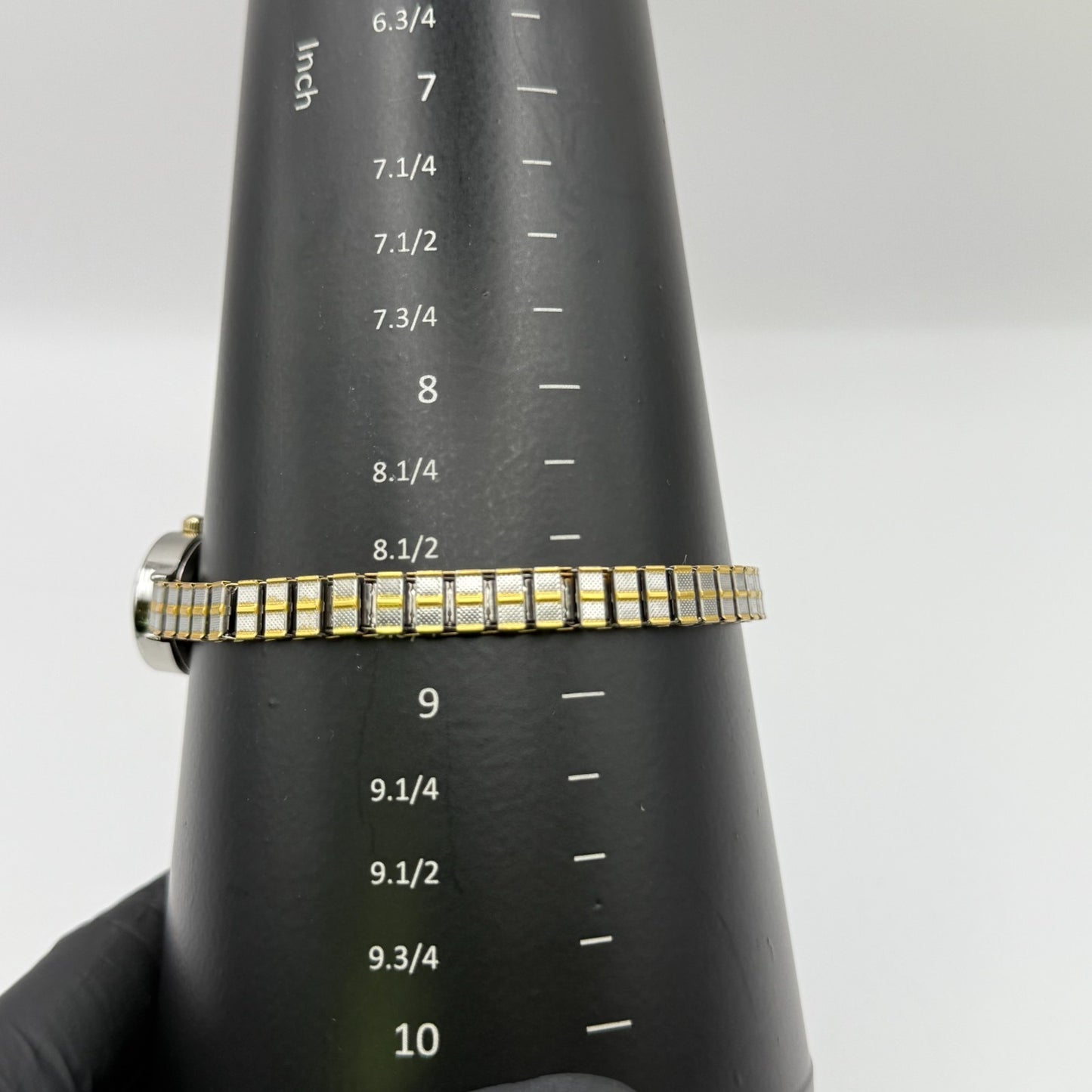 Philip Mercier Ladies Quartz Watch Two Tone Stretch Band Working 19mm