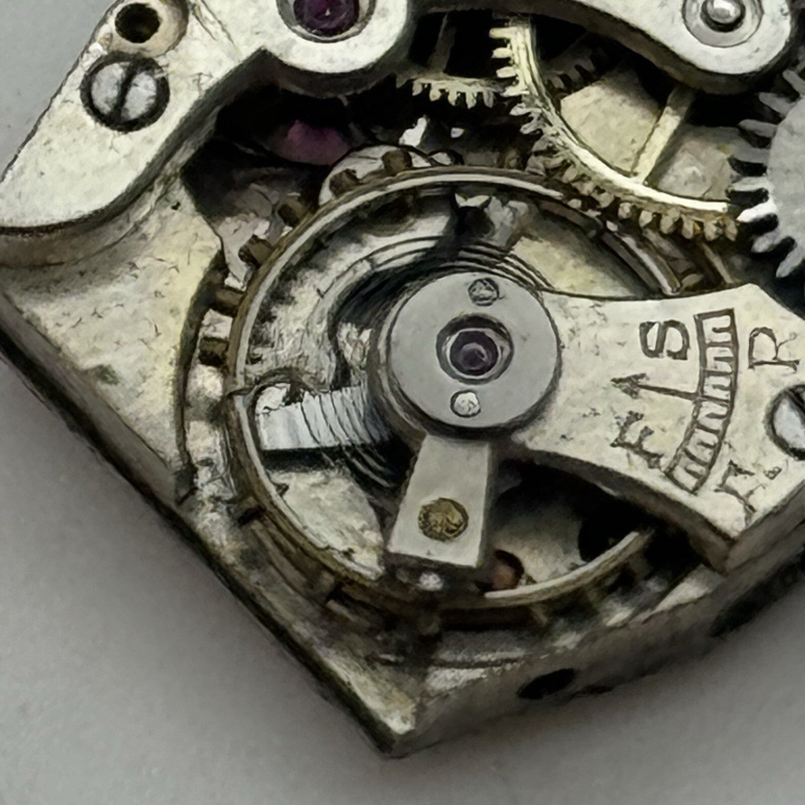 15.1mm Running Art Deco Tank Watch Movement Dial Hands Restoration Repair Parts