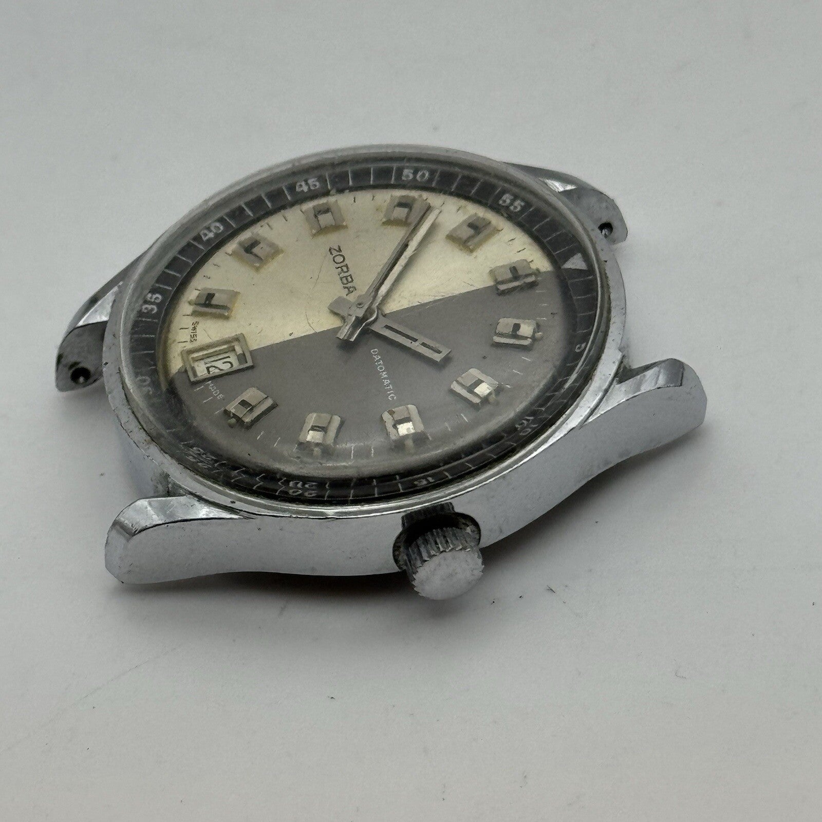 36mm Manual Wind Zorba Datomatic Ilona LTD Swiss Watch FOR PARTS RESTORE