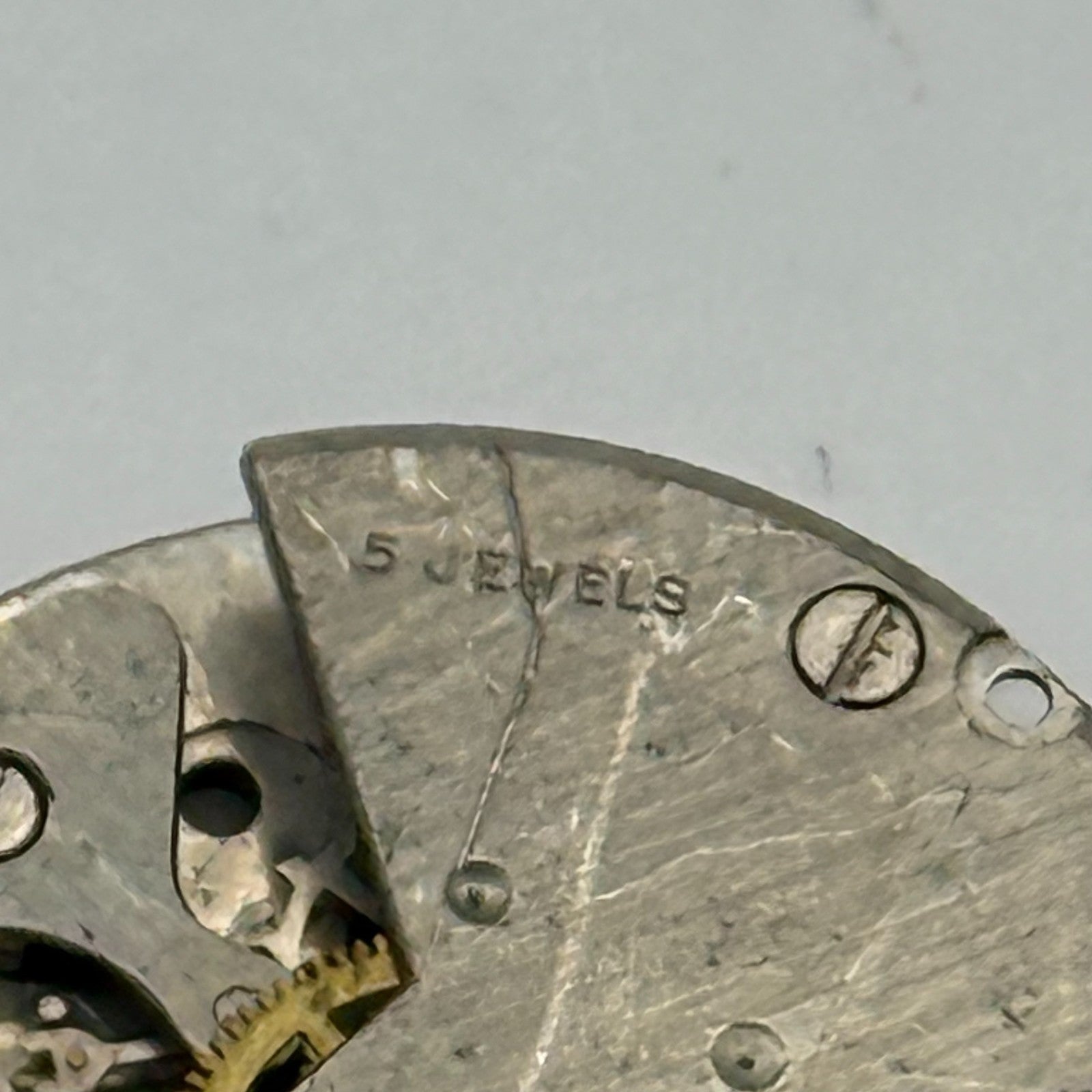 EB 1553 Watch Movement Ingersoll Manual Wind Vintage Swiss Parts Repair 23.7mm