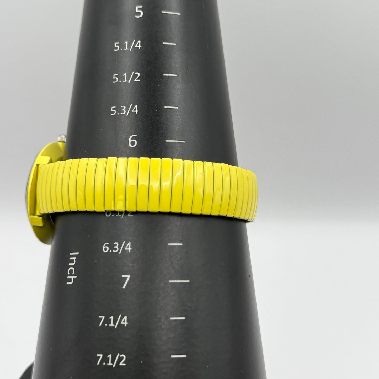 MAB Ladies Yellow Quartz Watch Stretch Band London Working 29mm New Battery