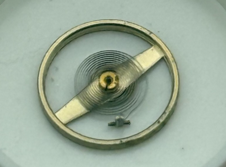 FHF 60 Balance Wheel Complete And Spring 5 3/4 - 8''' 200 M Watch Movement Parts