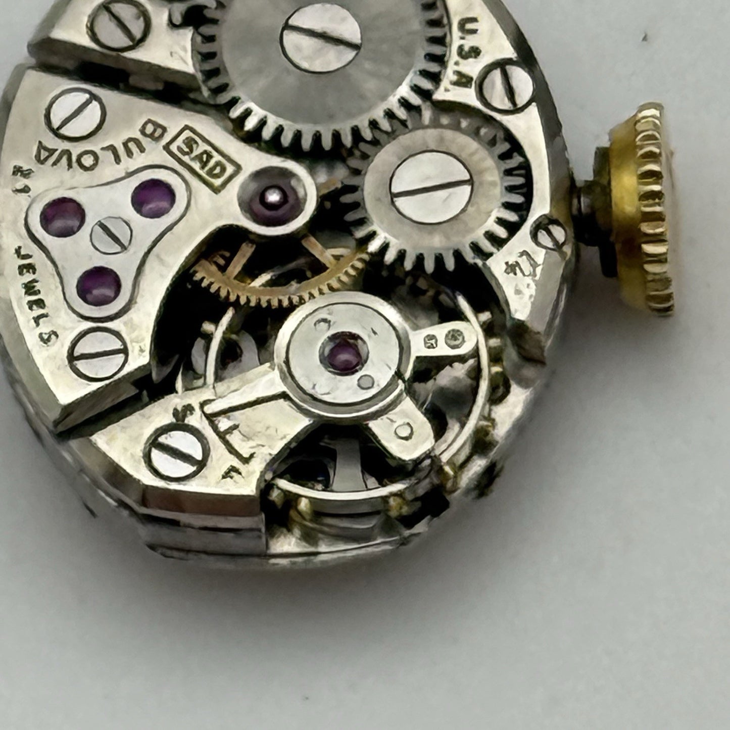 13.1mm Running Vintage Ladies Bulova 5AD Manual Wind Swiss Watch Movement PARTS