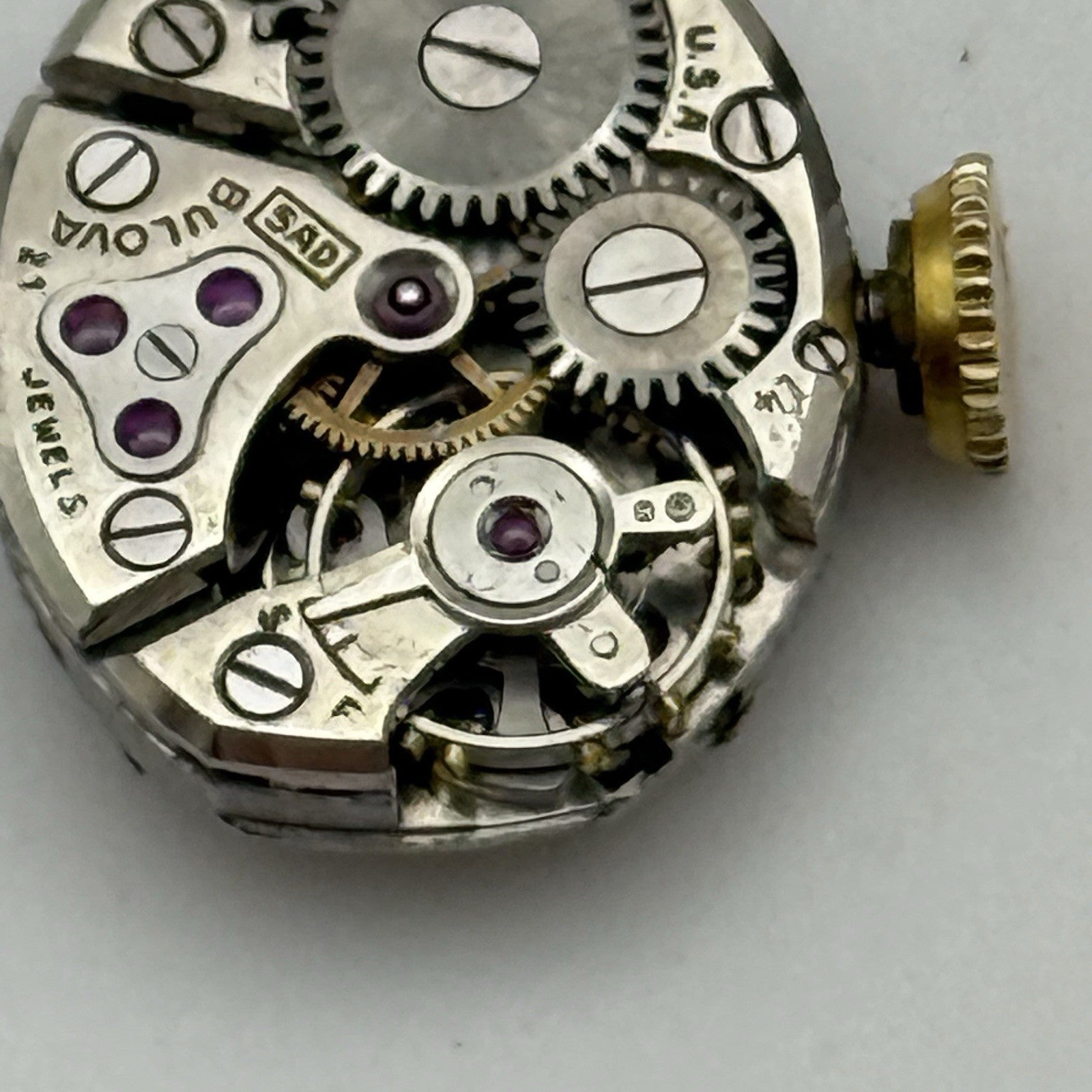 13.1mm Running Vintage Ladies Bulova 5AD Manual Wind Swiss Watch Movement PARTS