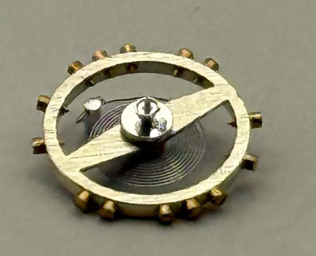 FHF 59 Balance Wheel Complete And Spring Inca 1231 M Watch Movement Parts NOS