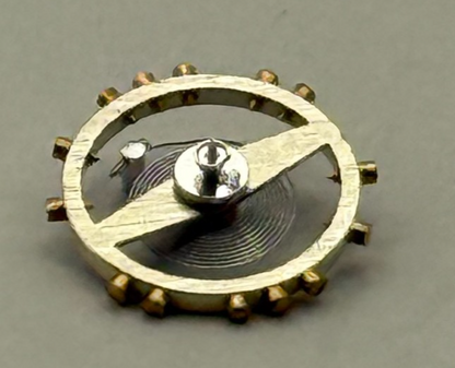 FHF 59 Balance Wheel Complete And Spring Inca 1231 M Watch Movement Parts NOS