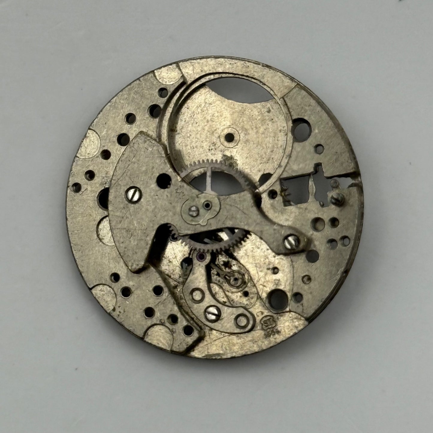 ST 1696 Watch Movement Manual Wind Vintage Incomplete Swiss Parts Repair 25.8mm