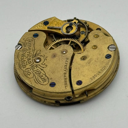 0s Men’s Waltham Grade Seaside Model 1901 American Watch Movement PARTS SPARES
