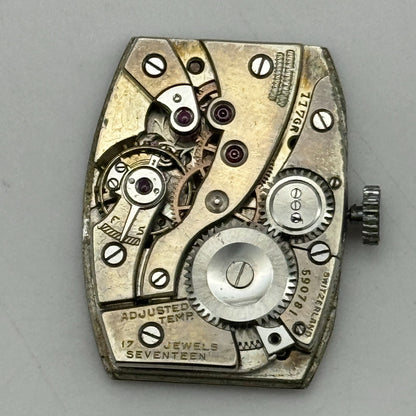 19mm Gruen 117 GR Precision Temp Adjusted Manual Wind Swiss Watch Movement PARTS