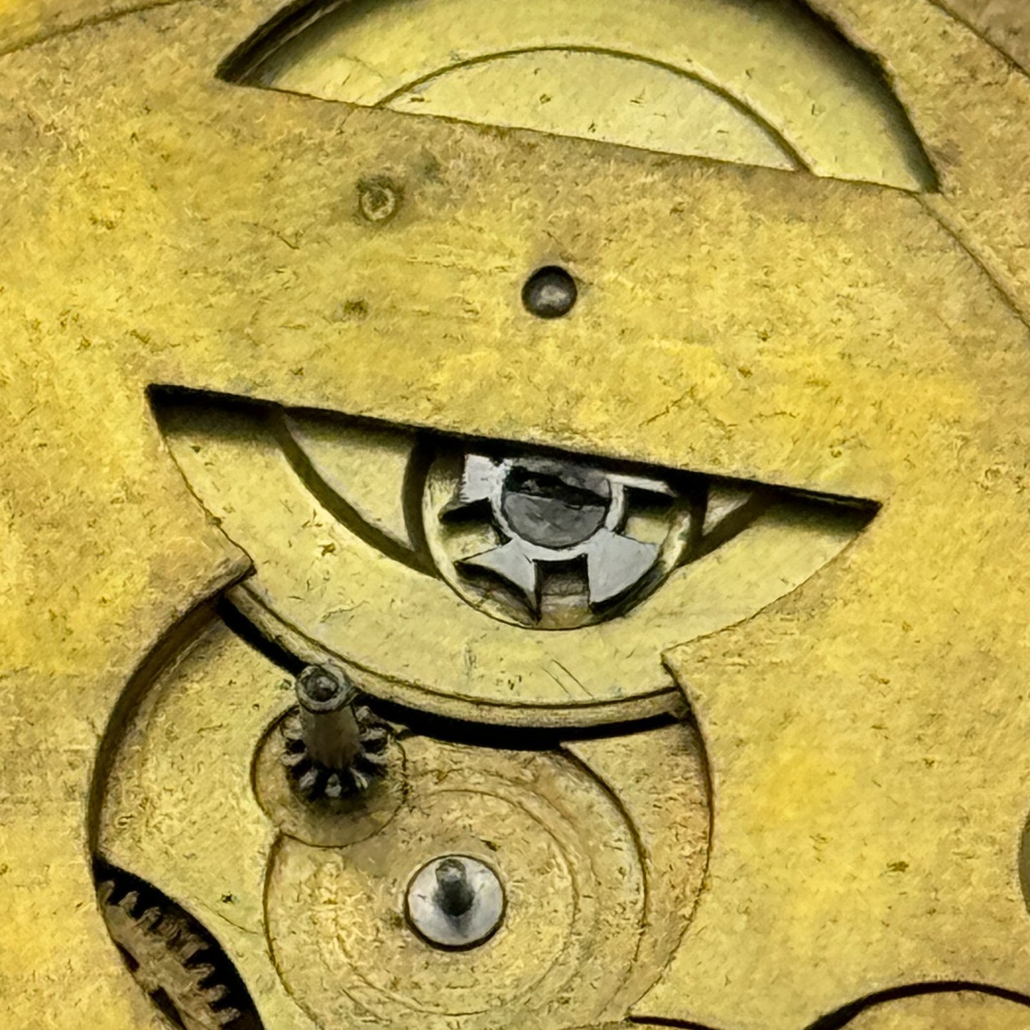 36.3mm Antique Unidentified Key Wound Pocket Watch Movement PARTS REPAIR SPARES