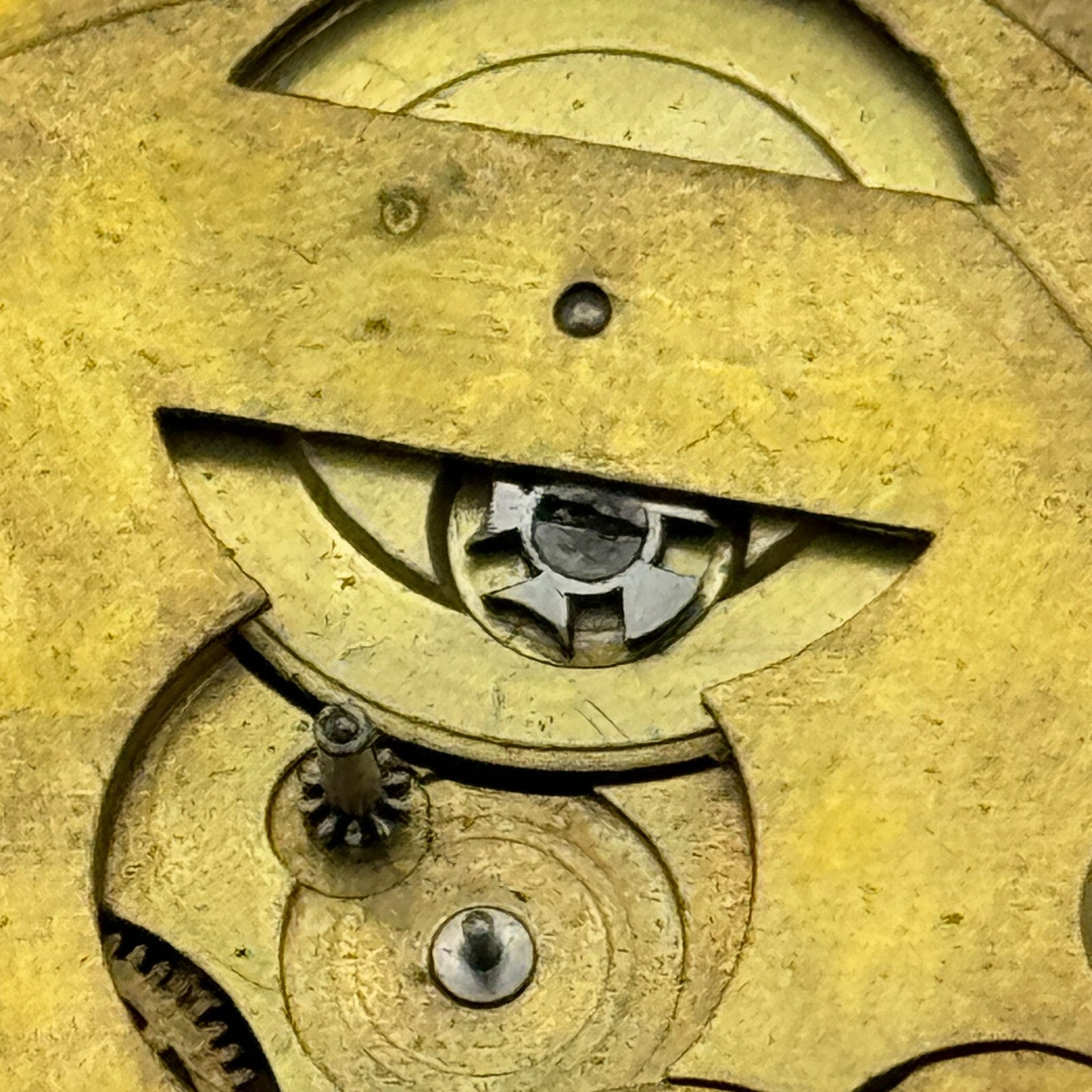 36.3mm Antique Unidentified Key Wound Pocket Watch Movement PARTS REPAIR SPARES