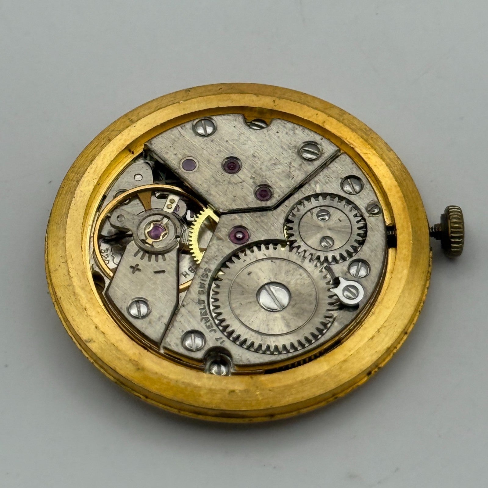 Garrard Peseux 320 Watch Movement Running Manual Wind Vintage Swiss Parts 30.2mm
