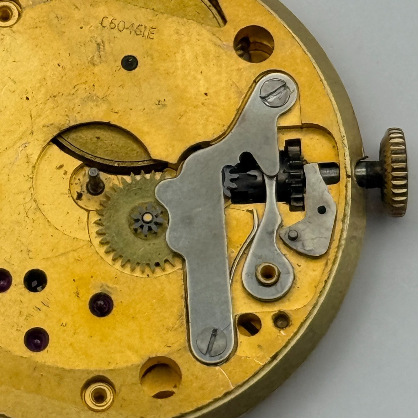 Smiths De Luxe 44 15 Jewels Watch Movement Manual Wind Vintage Parts 29.1mm