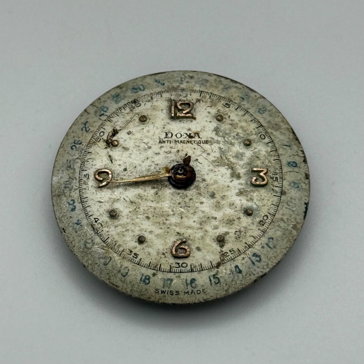 Doxa ETA 932 Watch Movement Manual Wind Rusted Vintage Swiss Parts Repair 25.9mm