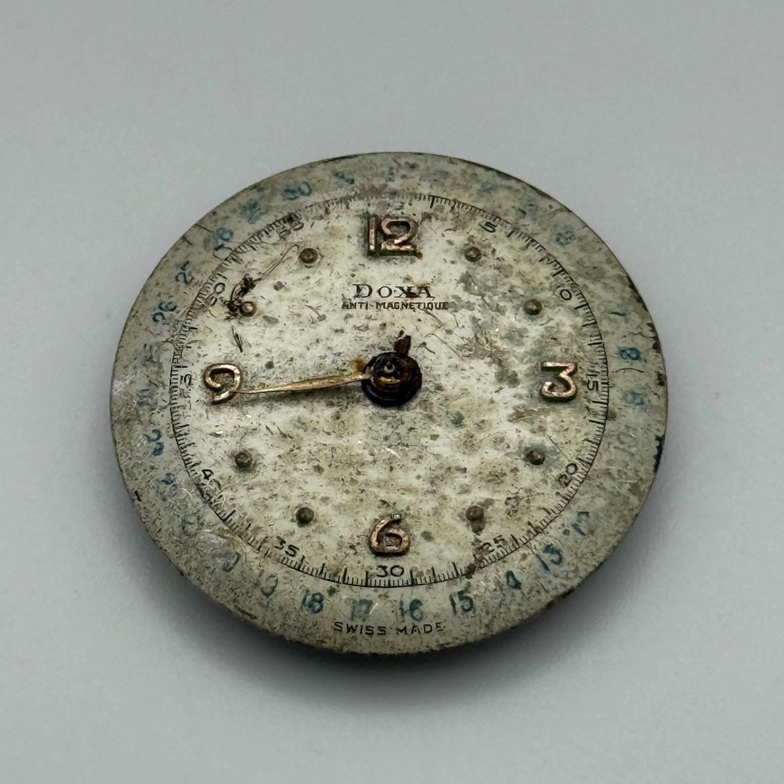 Doxa ETA 932 Watch Movement Manual Wind Rusted Vintage Swiss Parts Repair 25.9mm