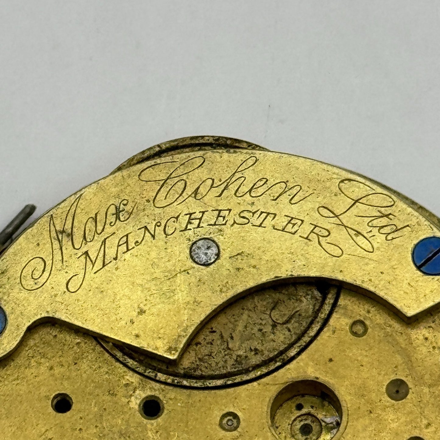 Fusee Pocket Watch Movement Antique English Manchester Parts Repair Spare 48.1mm