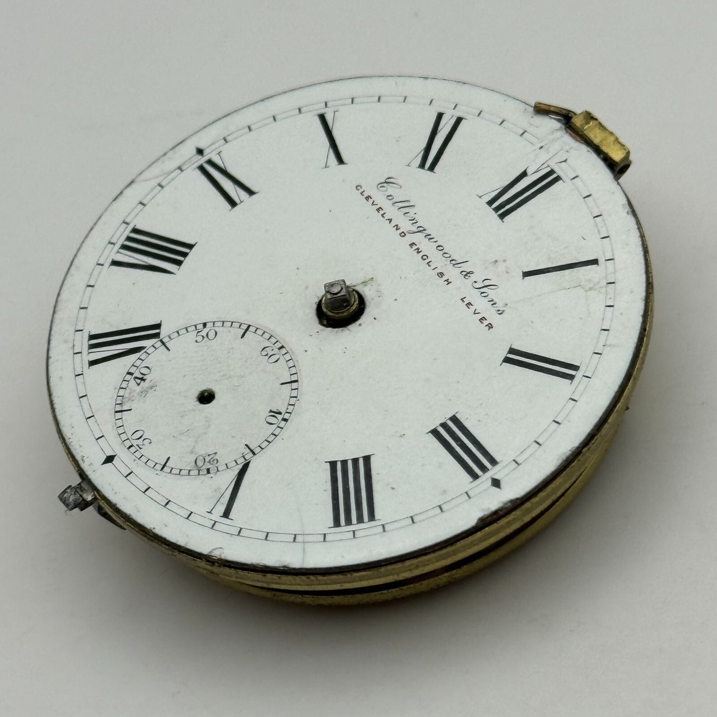 44.9mm Antique Collingwood & Son The Cleveland Pocket Watch Movement PARTS SPARE