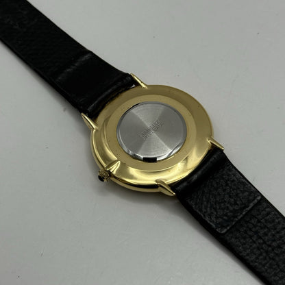 31mm Working Sekonda Quartz Gold Plated Leather Strap Quartz Watch New Battery