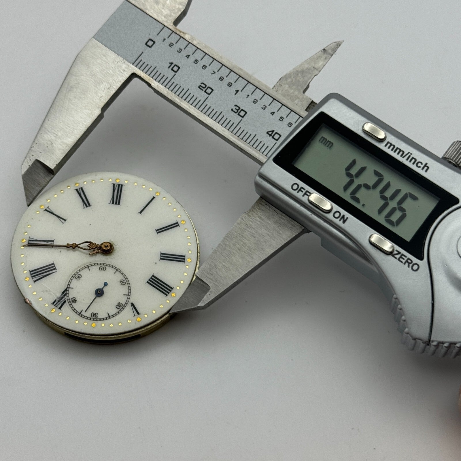 43.1mm Antique Open Face Cyrus GT Pocket Watch Movement PARTS REPAIR