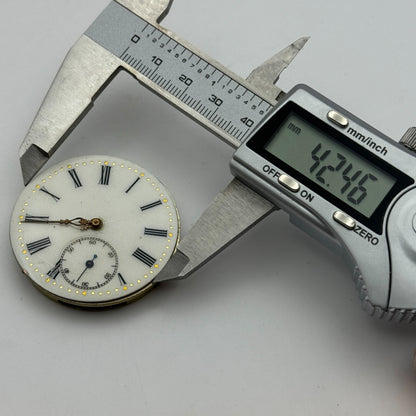 43.1mm Antique Open Face Cyrus GT Pocket Watch Movement PARTS REPAIR