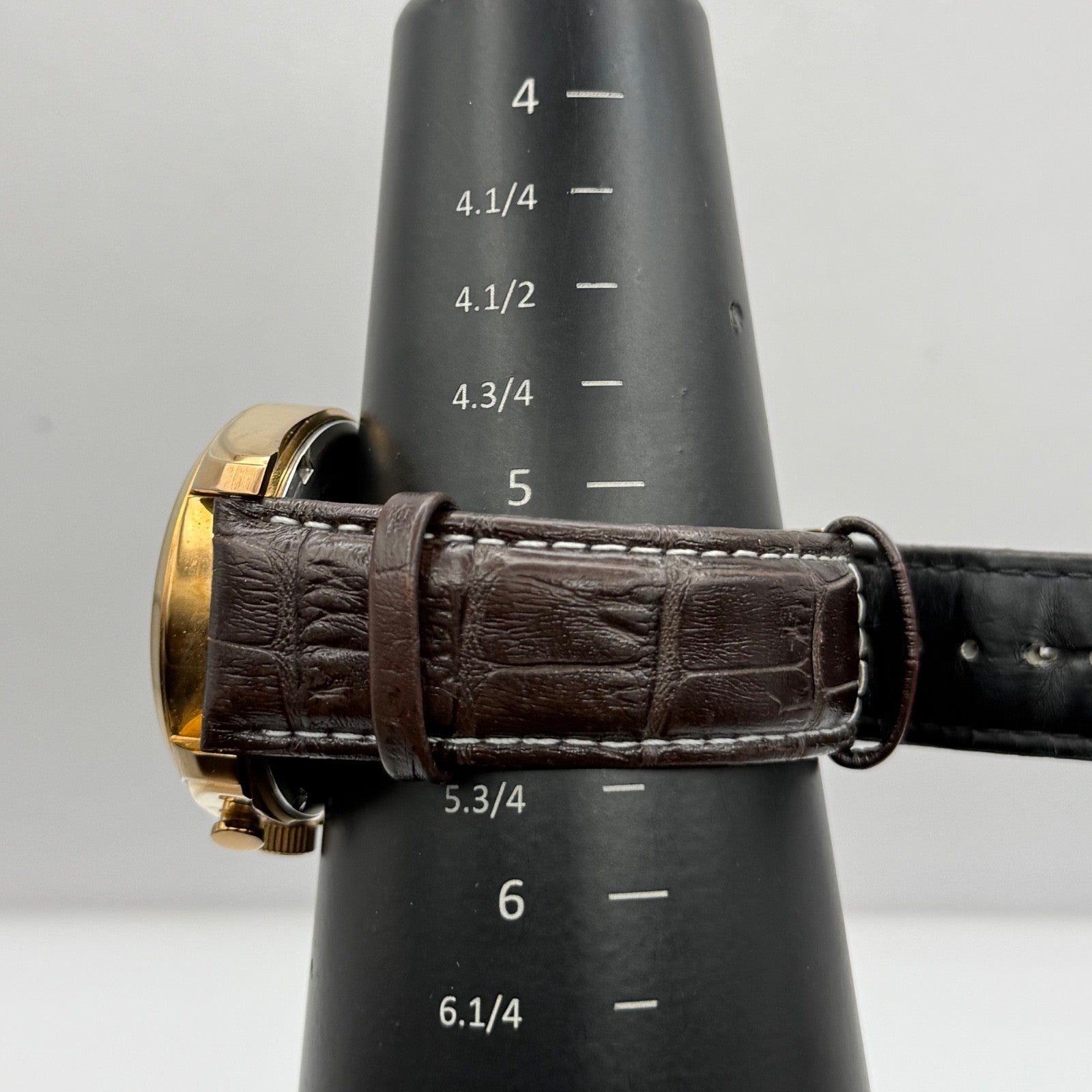 Lorus Chronograph Mens Watch 100M Quartz VD53-X024 Leather Strap 43mm Japan