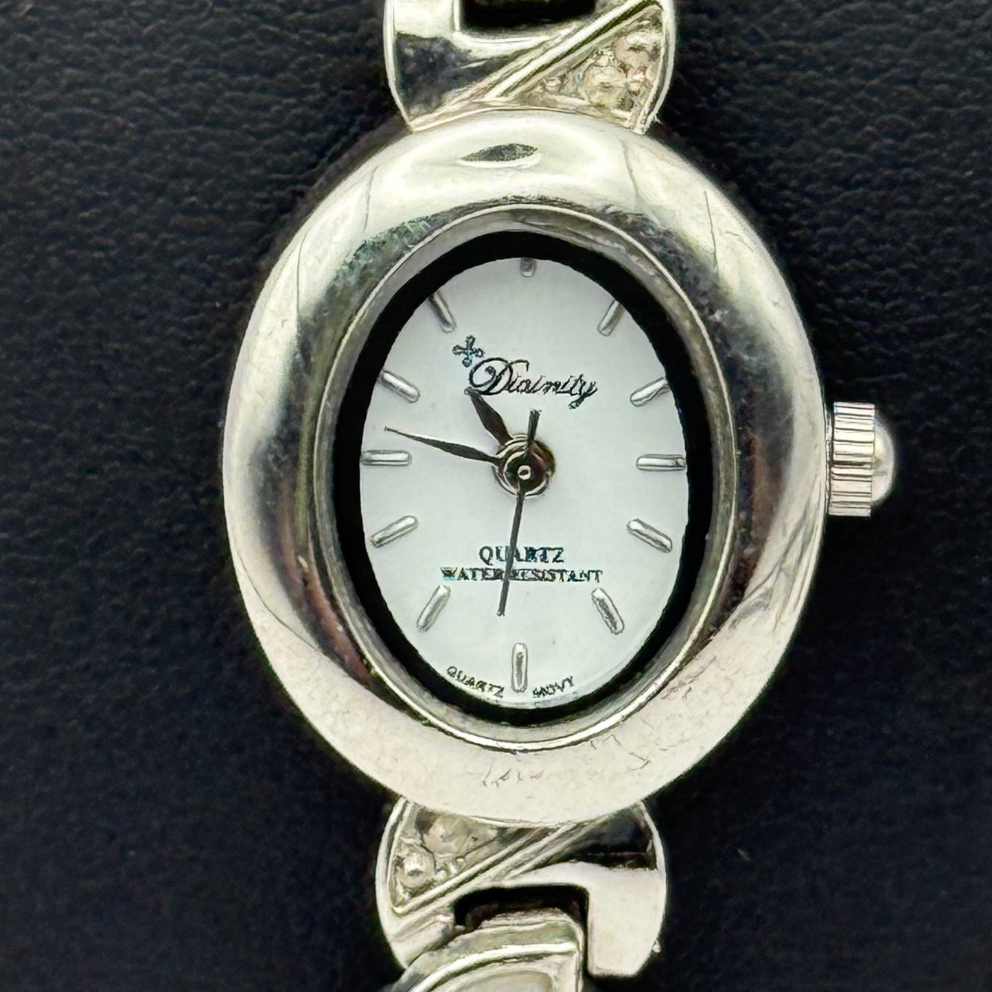 Divinity Ladies Quartz Watch Oval Dial Silver Tone Bracelet Working 19mm