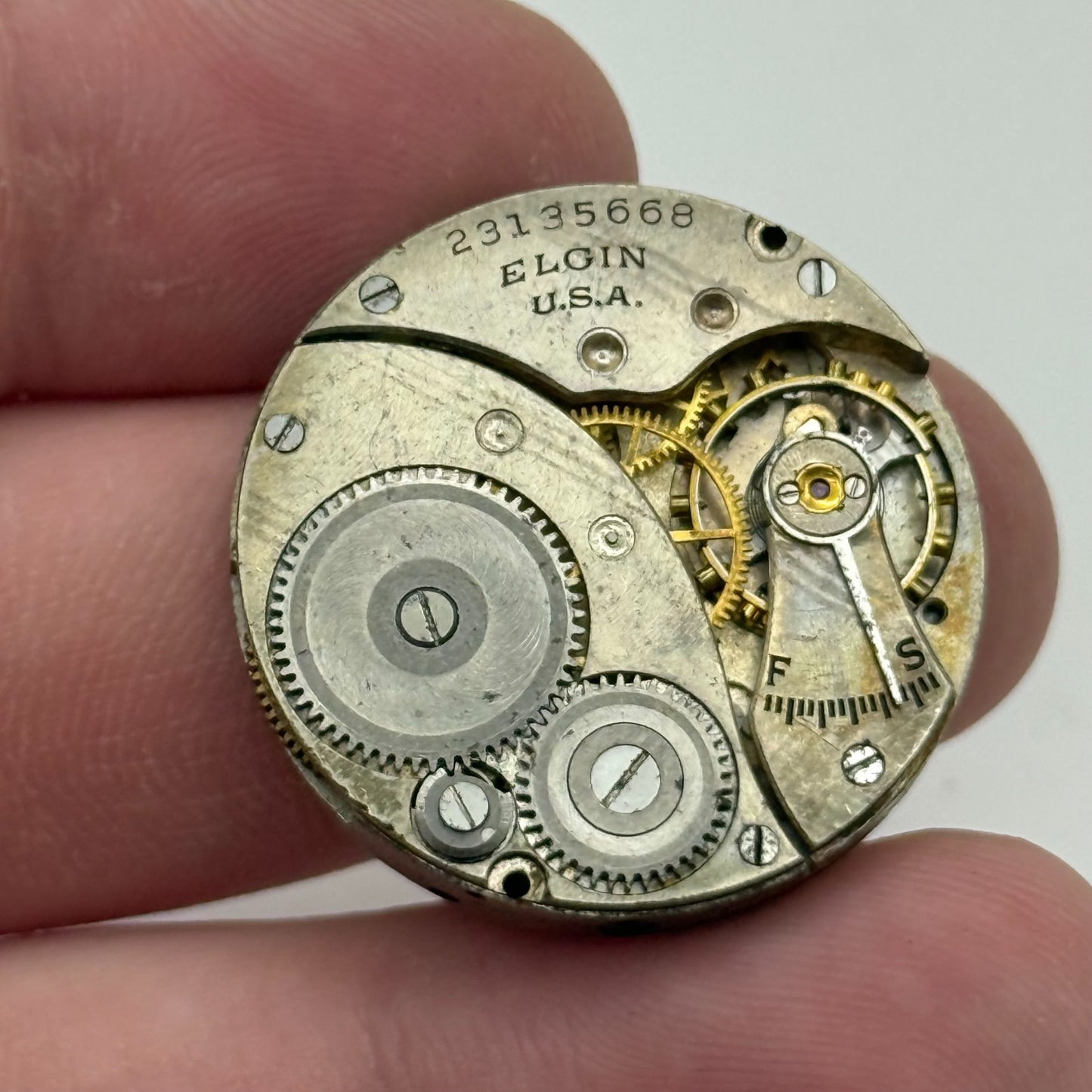 1921 Antique 3/0s Elgin 463 Model 3 American Watch Movement PARTS REPAIR SPARES