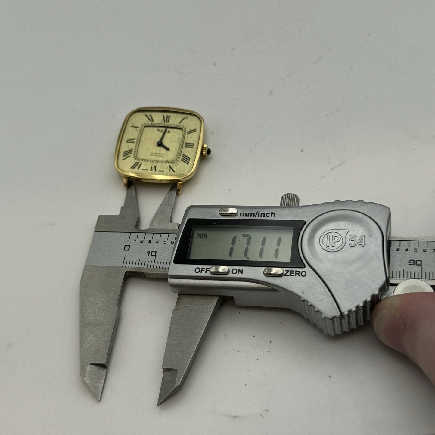 29mm Ladies Manual Wind Rone Gold Placed SwissWatch Head FOR PARTS To Restore