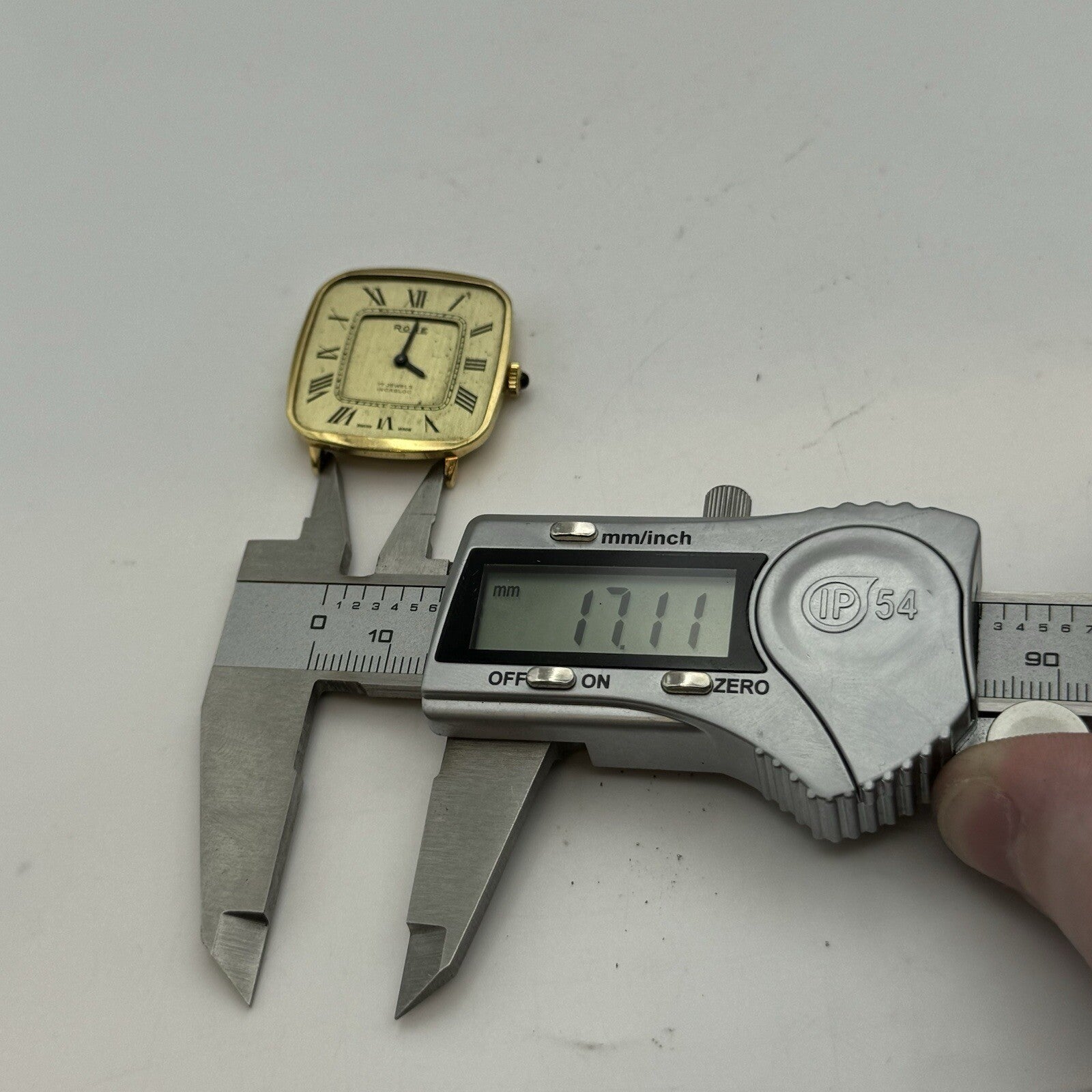 29mm Ladies Manual Wind Rone Gold Placed SwissWatch Head FOR PARTS To Restore