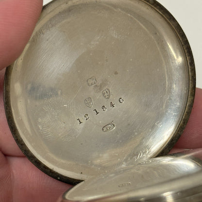 Pin Set Sterling Silver 3/4 Plate Lever English Watch LTD Pocket Watch TO REPAIR