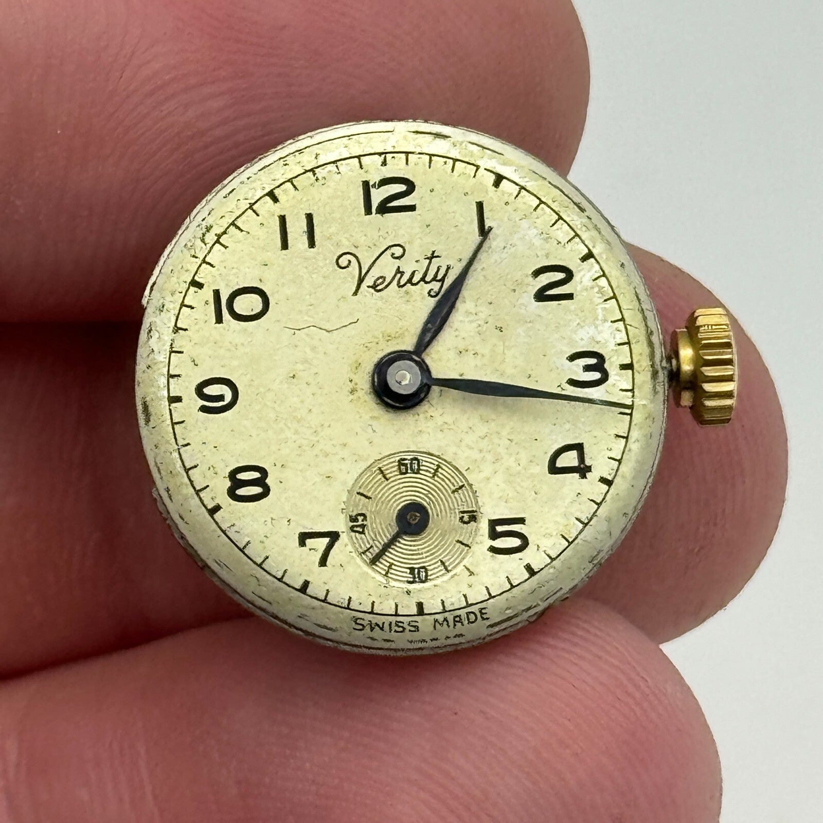 19.7mm Running Verity ETA 980 Sub Seconds Manual Wind Swiss Watch Movement PARTS