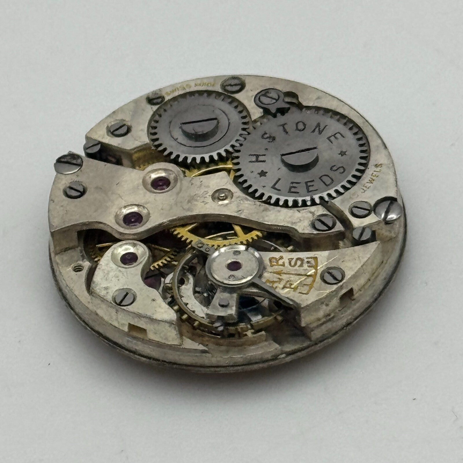 23.6mm H Stone Leeds 15 Jewels Sub Seconds Manual Wind Watch Movement For PARTS