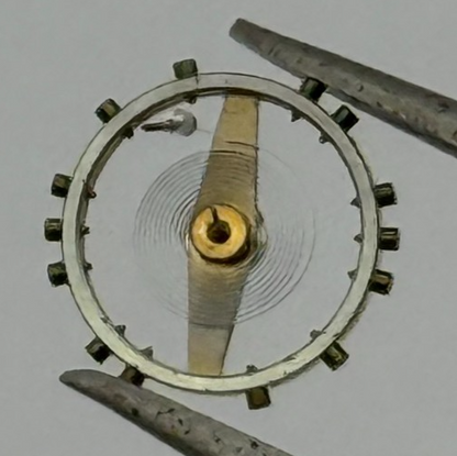 FHF 34 Balance Wheel Complete And Spring 7 3/4''' 1047 M Watch Movement Parts 