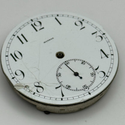 43mm Monroe Watch Co Sub Seconds Vintage Hunter Pocket Watch Movement PARTS