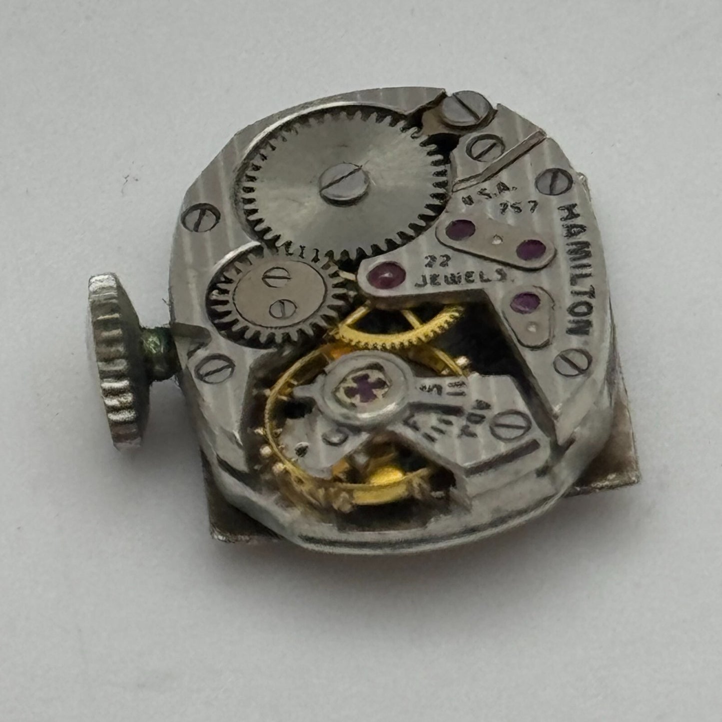 12.7mm Ladies Hamilton Cal 757 Manual Wind 22 Jewels Swiss Watch Movement PARTS