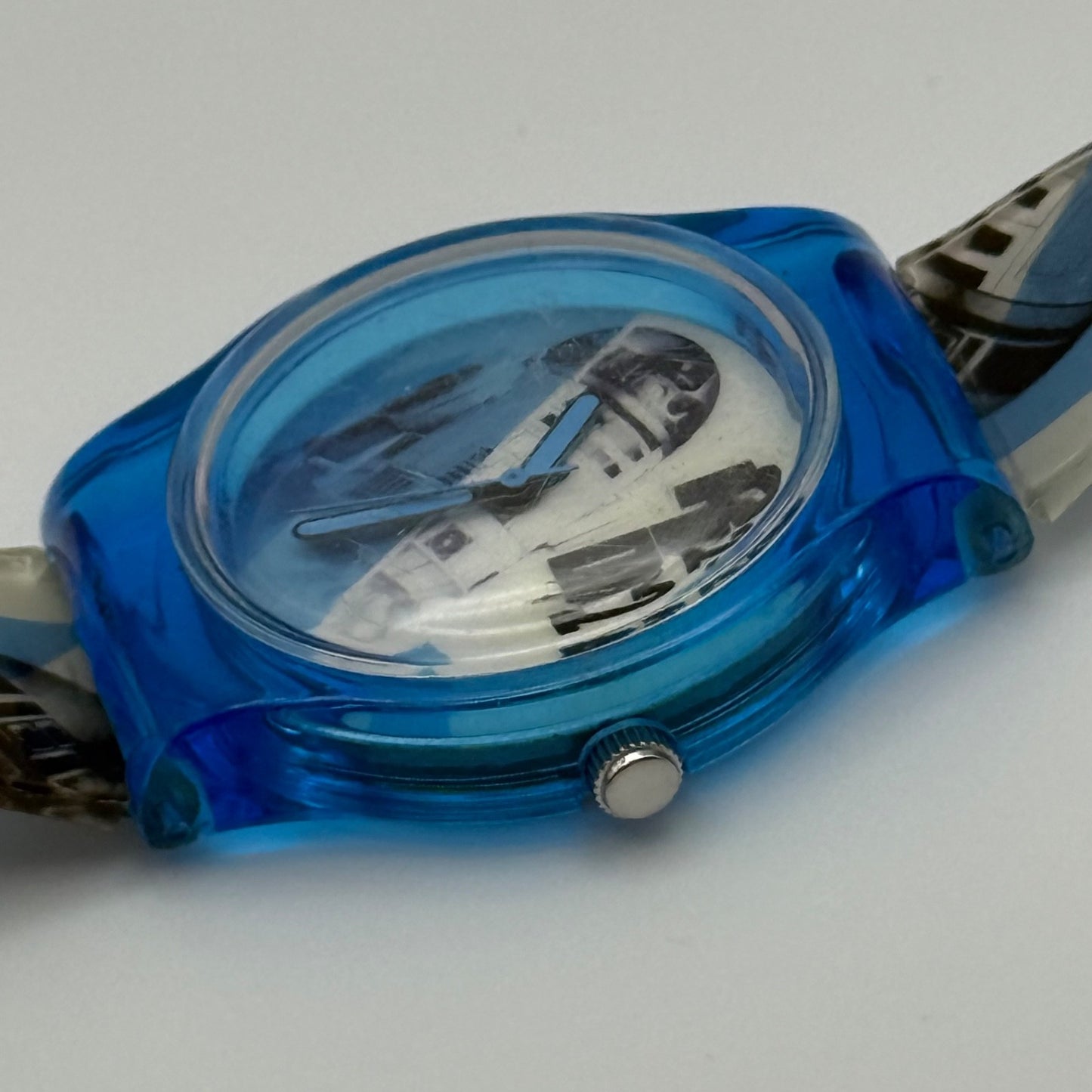 34mm Working RARE Zeon R2-D2 Lucasfilm LTD Blue 34mm Quartz Watch New Battery