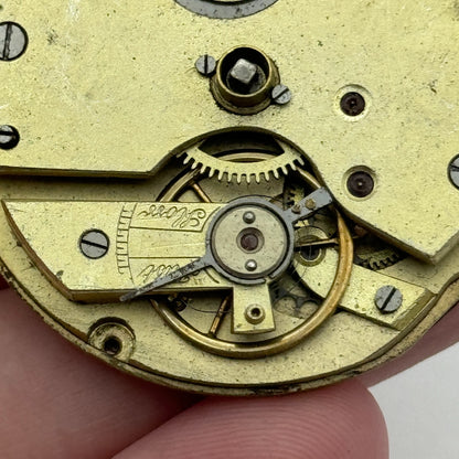 42.7mm Antique Key Wound Sub Seconds Pocket Watch Movement PARTS SPARES REPAIRS