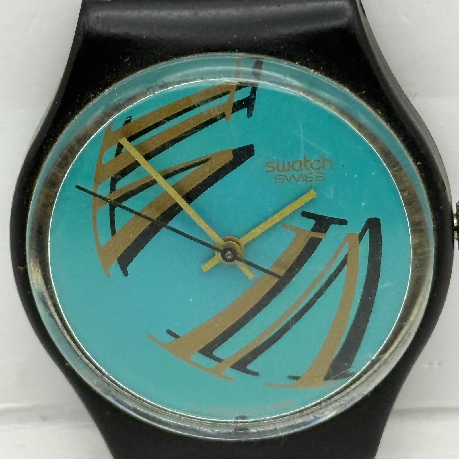 33mm Vintage 1989 Swatch GB125 Figueras Watch UNTESTED PARTS REPAIR